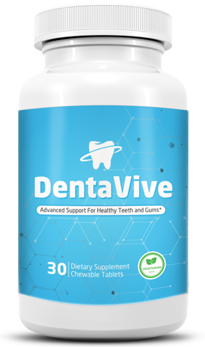 DentaVive bottle - America's trusted formula for healthy gums and strong teeth